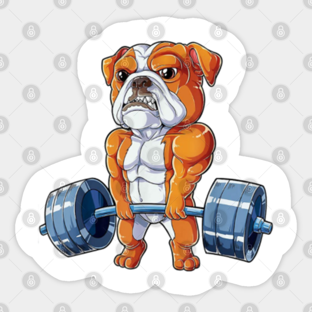 Funny Powerlifting English Bulldog Deadlift Barbell Bodybuilding